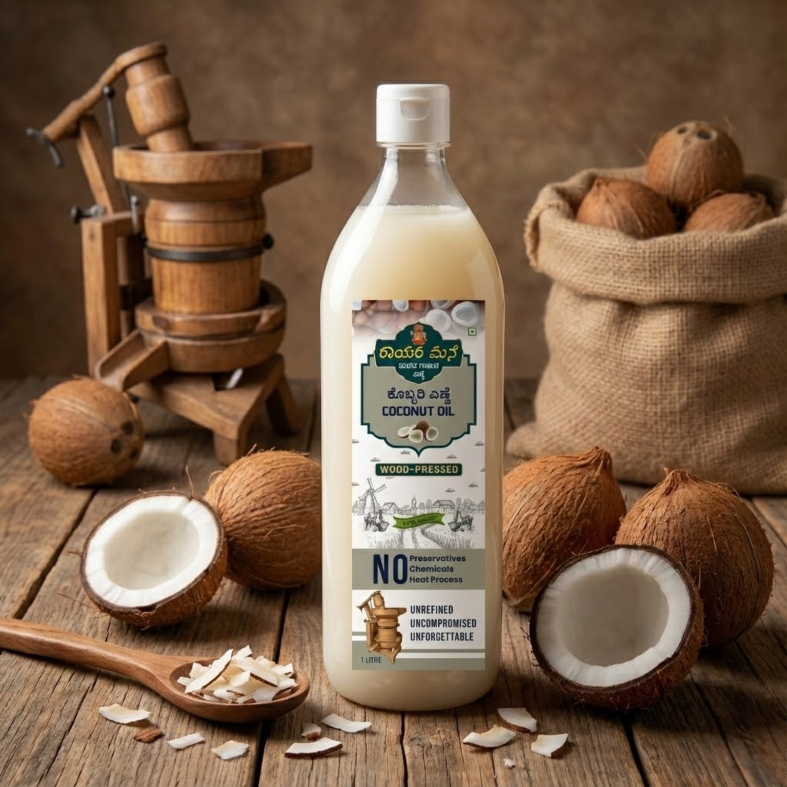 Woodpressed Coconut Oil