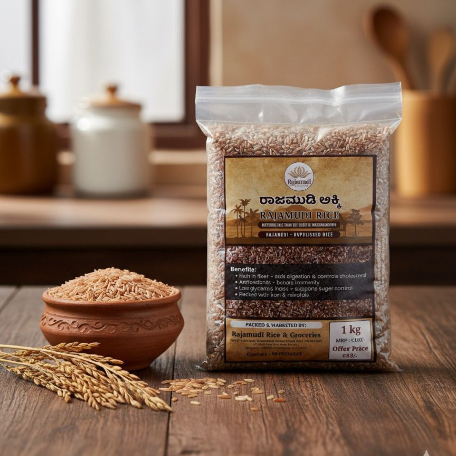 Rajamudi Rice - Semi Polished